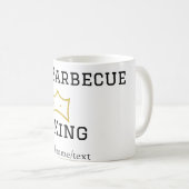 The Barbecue king crownadd name text cooking best  Kaffeetasse (VorderseiteRechts)
