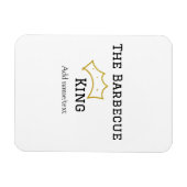 The Barbecue king crownadd name text cooking best  Magnet (Horizontal)