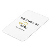 The Barbecue king crownadd name text cooking best  Magnet (Linke Seite)