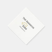 The Barbecue king crownadd name text cooking best  Serviette (Ecke)