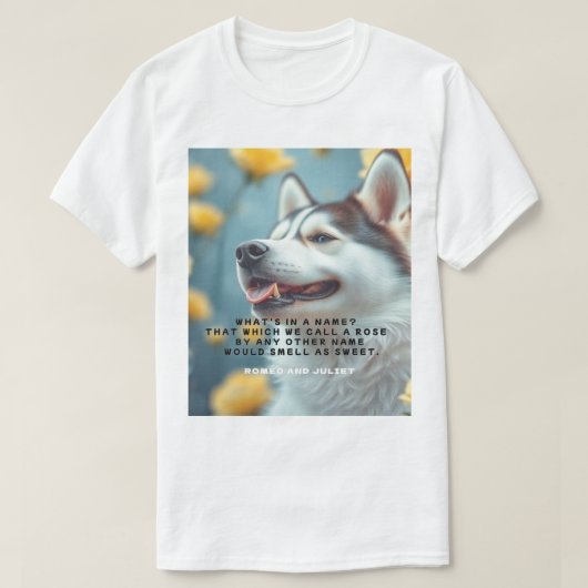 The Bard Tee Men’s Shakespeare Shirt– Roses (Design vorne)
