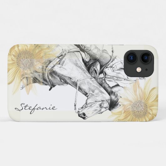 The Barrel Racer (Sonnenblumen) iPhone 11 Fall Case-Mate iPhone Hülle (Rückseite (Horizontal))