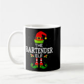 The Bartender Elf Christmas Family Matching Pajama Kaffeetasse (Links)