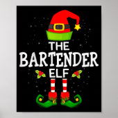 The Bartender Elf Christmas Family Matching Pajama Poster (Vorne)