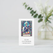 The Bartender Tarot Skeleton QR Visitenkarte (Stehend Vorderseite)
