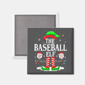 The Baseball Elf Funny Christmas Srt Lovers Xmas E Magnet (Vorderseite/Rückseite)