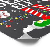 The Baseball Elf Funny Christmas Srt Lovers Xmas E Poster (Ecke)