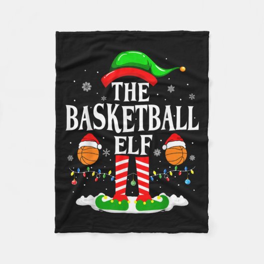 The Basketball Elf Bball Xmas Basketball Christmas Fleecedecke (Vorderseite)