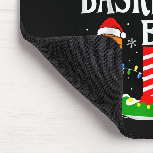 The Basketball Elf Bball Xmas Basketball Christmas Mousepad (Ecke)