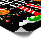 The Basketball Elf Bball Xmas Basketball Christmas Poster (Ecke)
