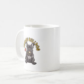 The "Bat-Eared" Philosopher: French Bulldog Kaffeetasse (Vorderseite Links)