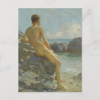 The Bather von Henry Scott Tuke Postkarte
