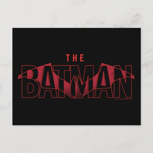 The Batman Bat Overlaid Logo Postkarte (Vorderseite)