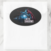 The Batman Character Graphic - Ich bin die Schatte Ovaler Aufkleber (Tasche)