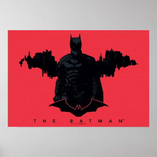 The Batman Gotham Silhouette Poster (Vorne)