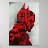 The Batman Newspaper Silhouette Poster (Vorne)