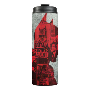 The Batman Newspaper Silhouette Thermosbecher