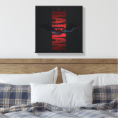 The Batman Vertical Logo Leinwanddruck (Insitu (Schlafzimmer))
