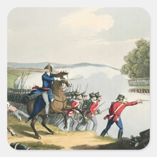 The Battle of Waterloo Decided by the Duke of Well Quadratischer Aufkleber (Vorderseite)