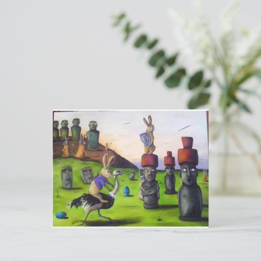The_Battle_over_Easter_Island[1] Postkarte (Stehend Vorderseite)