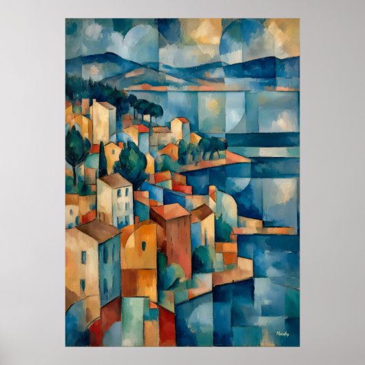 The Bay of Marseille  Reinterpretation Masterpiece Poster (Vorne)