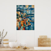The Bay of Marseille  Reinterpretation Masterpiece Poster (Küche)