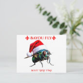 The Bayou Fly says Happy Holidays  Postkarte (Stehend Vorderseite)