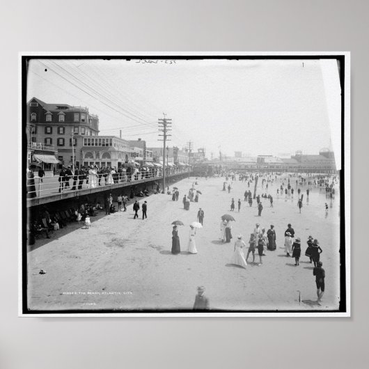 The Beach, Atlantic City, New Jersey, c1905 Poster (Vorne)