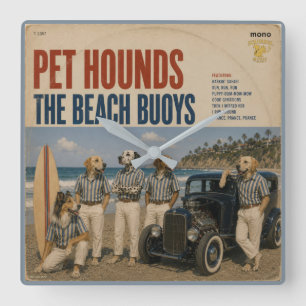 The Beach Buoys Album: eine Parodie Quadratische Wanduhr