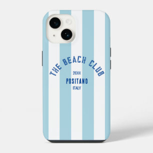 The Beach Club Crest Blue Cabana Streifen iPhone 14 Hülle