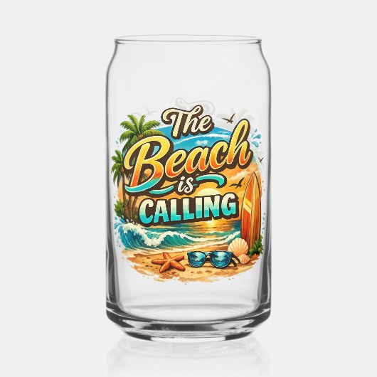 The beach is calling. dosenglas (Rückseite)
