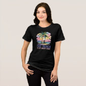 The Beach is My Happy Place Tri-Blend Shirt (Vorderseite voll)