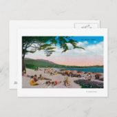 The Beach Scene at Carmel, Kalifornien Postkarte (Vorne/Hinten)
