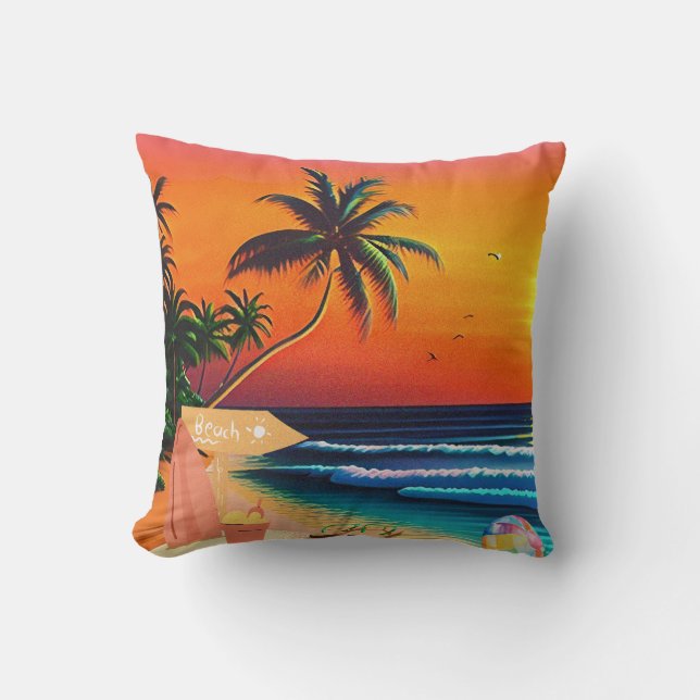 THE BEACH SUNSET KISSEN (Vorderseite)