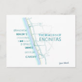 The Beaches of Encinitas Tote Bag - San Diego Postkarte (Vorderseite)