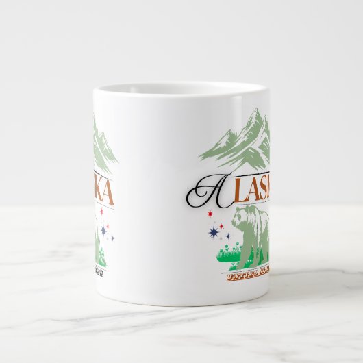 The Bear of Alaska – Adventure Coffee Mug Jumbo-Tasse (Vorderseite)