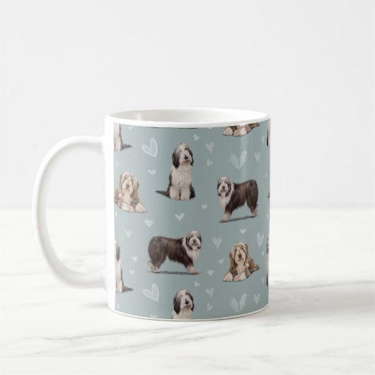 The Bearded Collie Dog Kaffeetasse (Links)