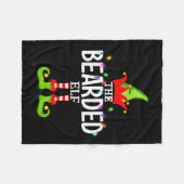 The Bearded Elf Christmas Matching Pajamas Fleecedecke (Vorderseite (Horizontal))