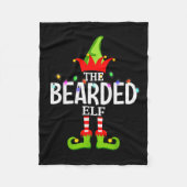 The Bearded Elf Christmas Matching Pajamas Fleecedecke (Vorderseite)