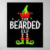 The Bearded Elf Christmas Matching Pajamas  Poster (Vorne)