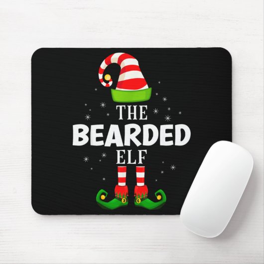 The Bearded Elf Christmas Pjs Matching Pajama Mousepad (Mit Mouse)