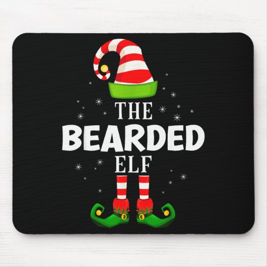 The Bearded Elf Christmas Pjs Matching Pajama Mousepad (Vorne)