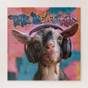 The Beat Kid - Cooler Ziegen-DJ mit Kopfhörern Puzzle