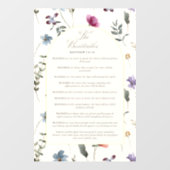 The Beatitudes Matthew 5:3–12 Floral Scripture Fensteraufkleber (Blatt)