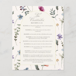 The Beatitudes Matthew 5:3–12 Floral Scripture Flyer
