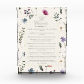 The Beatitudes Matthew 5:3–12 Floral Scripture Fotoblock (Vorderseite)