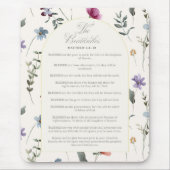 The Beatitudes Matthew 5:3–12 Floral Scripture Mousepad (Vorne)