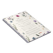 The Beatitudes Matthew 5:3–12 Floral Scripture Notizblock (Rechte Seite)