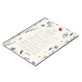 The Beatitudes Matthew 5:3–12 Floral Scripture Notizblock (Linke Seite)