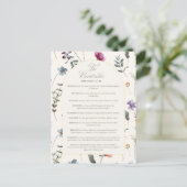 The Beatitudes Matthew 5:3–12 Floral Scripture Postkarte (Stehend Vorderseite)